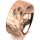 Ring 18 Karat Rotgold 8.0 mm diamantmatt 1 Brillant G vs 0,050ct