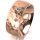 Ring 18 Karat Rotgold 8.0 mm diamantmatt 3 Brillanten G vs Gesamt 0,080ct