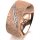 Ring 18 Karat Rotgold 8.0 mm kristallmatt 7 Brillanten G vs Gesamt 0,095ct