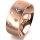 Ring 18 Karat Rotgold 8.0 mm l&auml;ngsmatt 5 Brillanten G vs Gesamt 0,115ct