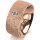 Ring 18 Karat Rotgold 8.0 mm kristallmatt 1 Brillant G vs 0,090ct