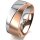 Ring 14 Karat Rot-/Weissgold 8.0 mm l&auml;ngsmatt