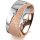 Ring 14 Karat Rot-/Weissgold 8.0 mm kreismatt 1 Brillant G vs 0,025ct