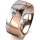 Ring 14 Karat Rot-/Weissgold 8.0 mm poliert 1 Brillant G vs 0,090ct