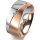 Ring 18 Karat Rot-/Weissgold 8.0 mm l&auml;ngsmatt 1 Brillant G vs 0,025ct