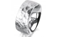 Ring 14 Karat Weissgold 8.0 mm diamantmatt