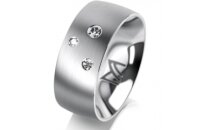 Ring 14 Karat Weissgold 8.0 mm l&auml;ngsmatt 3...