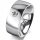 Ring 14 Karat Weissgold 8.0 mm poliert 1 Brillant G vs 0,090ct