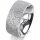 Ring 18 Karat Weissgold 8.0 mm kristallmatt