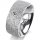 Ring 18 Karat Weissgold 8.0 mm kristallmatt 1 Brillant G vs 0,050ct