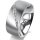 Ring 18 Karat Weissgold 8.0 mm l&auml;ngsmatt 7 Brillanten G vs Gesamt 0,095ct