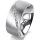 Ring 18 Karat Weissgold 8.0 mm sandmatt 7 Brillanten G vs Gesamt 0,095ct
