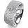 Ring 18 Karat Weissgold 8.0 mm kristallmatt 1 Brillant G vs 0,090ct