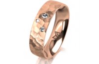 Ring 14 Karat Rotgold 5.5 mm diamantmatt 3 Brillanten G...