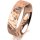 Ring 14 Karat Rotgold 5.5 mm diamantmatt 3 Brillanten G vs Gesamt 0,050ct