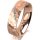 Ring 14 Karat Rotgold 5.5 mm diamantmatt 5 Brillanten G vs Gesamt 0,045ct