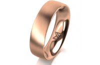 Ring 18 Karat Rotgold 5.5 mm l&auml;ngsmatt