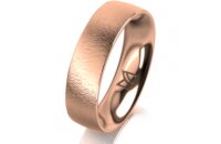 Ring 18 Karat Rotgold 5.5 mm sandmatt