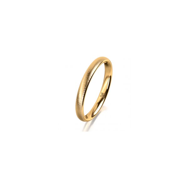 Ring 14 Karat Gelbgold 2.5 mm sandmatt