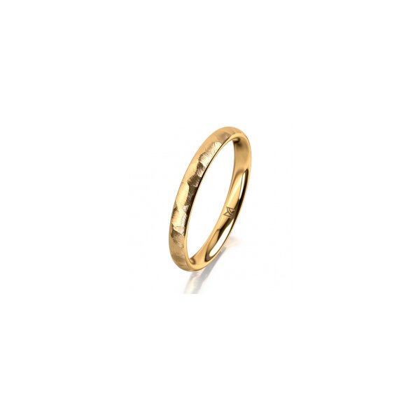 Ring 14 Karat Gelbgold 2.5 mm diamantmatt