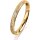 Ring 14 Karat Gelbgold 2.5 mm kristallmatt 1 Brillant G vs 0,025ct