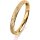 Ring 18 Karat Gelbgold 2.5 mm kristallmatt