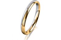 Ring 14 Karat Gelb-/Weissgold 2.5 mm poliert