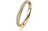 Ring 14 Karat Gelb-/Weissgold 2.5 mm kreismatt