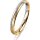 Ring 14 Karat Gelb-/Weissgold 2.5 mm sandmatt