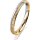 Ring 14 Karat Gelb-/Weissgold 2.5 mm kristallmatt