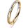 Ring 14 Karat Gelb-/Weissgold 2.5 mm sandmatt 1 Brillant G vs 0,025ct