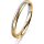 Ring 18 Karat Gelb-/Weissgold 2.5 mm l&auml;ngsmatt