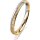 Ring 18 Karat Gelb-/Weissgold 2.5 mm kristallmatt