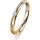 Ring 18 Karat Gelb-/Weissgold 2.5 mm längsmatt 1 Brillant G vs 0,025ct