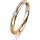 Ring 18 Karat Gelb-/Weissgold 2.5 mm l&auml;ngsmatt 1 Brillant G vs 0,025ct