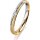 Ring 18 Karat Gelb-/Weissgold 2.5 mm kreismatt 1 Brillant G vs 0,025ct