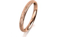 Ring 18 Karat Rotgold 2.5 mm kristallmatt