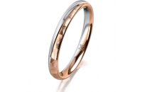 Ring 14 Karat Rot-/Weissgold 2.5 mm diamantmatt