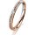 Ring 14 Karat Rot-/Weissgold 2.5 mm kristallmatt 1 Brillant G vs 0,025ct
