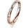Ring 14 Karat Rot-/Weissgold 2.5 mm diamantmatt 1 Brillant G vs 0,025ct