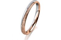 Ring 18 Karat Rot-/Weissgold 2.5 mm kristallmatt