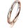 Ring 18 Karat Rot-/Weissgold 2.5 mm l&auml;ngsmatt 1 Brillant G vs 0,025ct