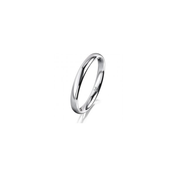 Ring 14 Karat Weissgold 2.5 mm poliert