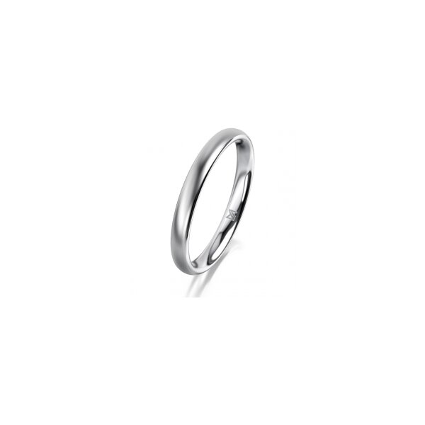 Ring 14 Karat Weissgold 2.5 mm l&auml;ngsmatt