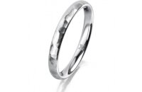 Ring 14 Karat Weissgold 2.5 mm diamantmatt