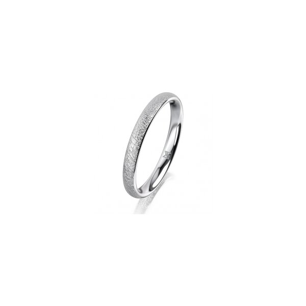 Ring 18 Karat Weissgold 2.5 mm kreismatt