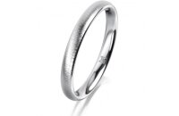 Ring 18 Karat Weissgold 2.5 mm sandmatt