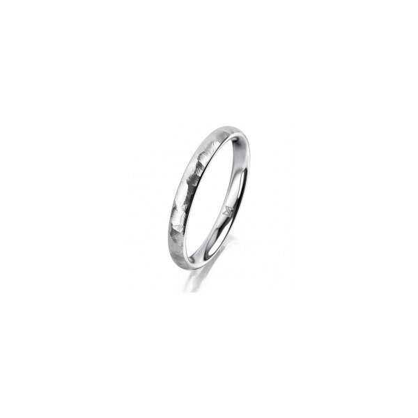 Ring 18 Karat Weissgold 2.5 mm diamantmatt