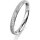 Ring 18 Karat Weissgold 2.5 mm kristallmatt 1 Brillant G vs 0,025ct