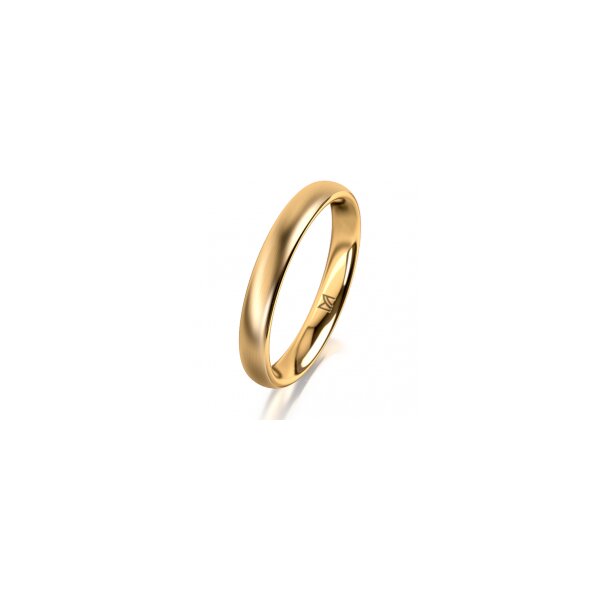 Ring 14 Karat Gelbgold 3.0 mm l&auml;ngsmatt